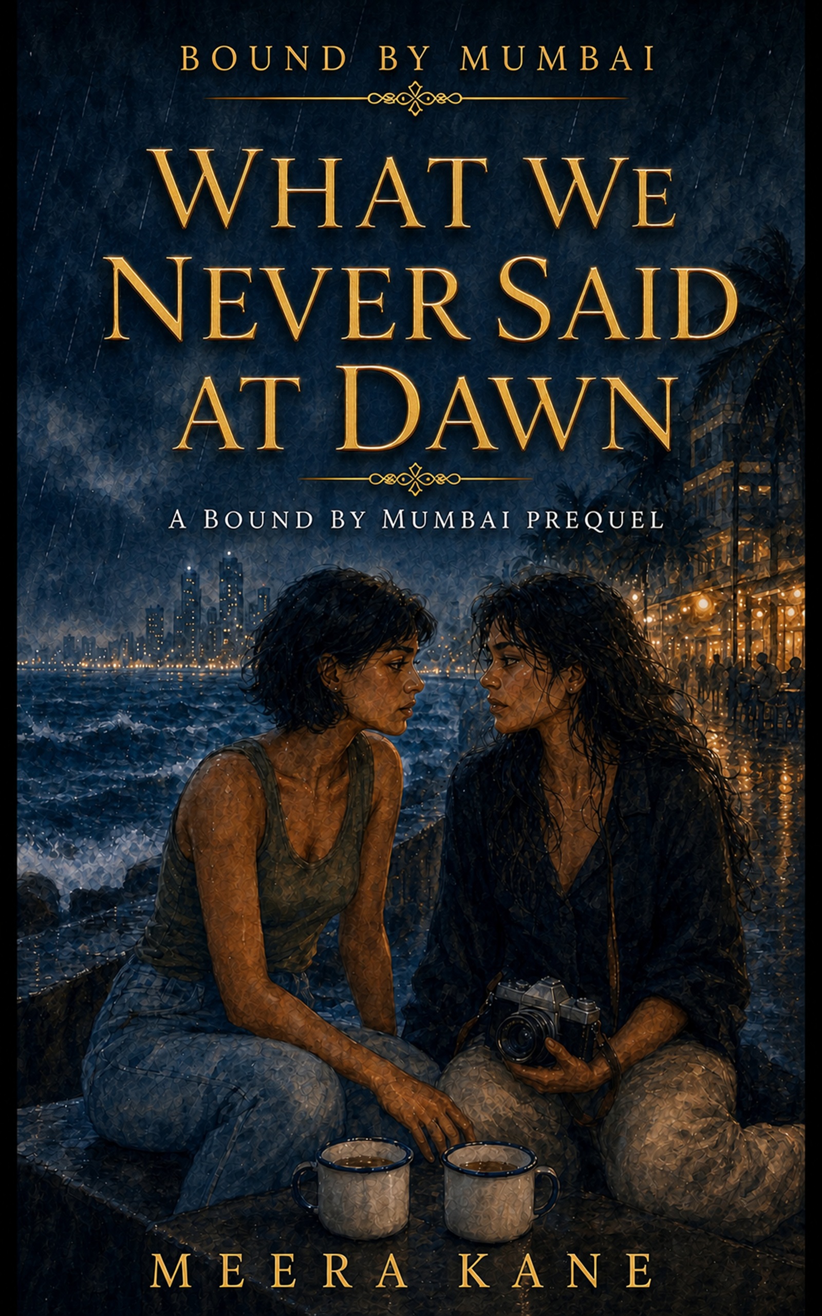 Book cover: What We Never Said at Dawn by Meera Kane